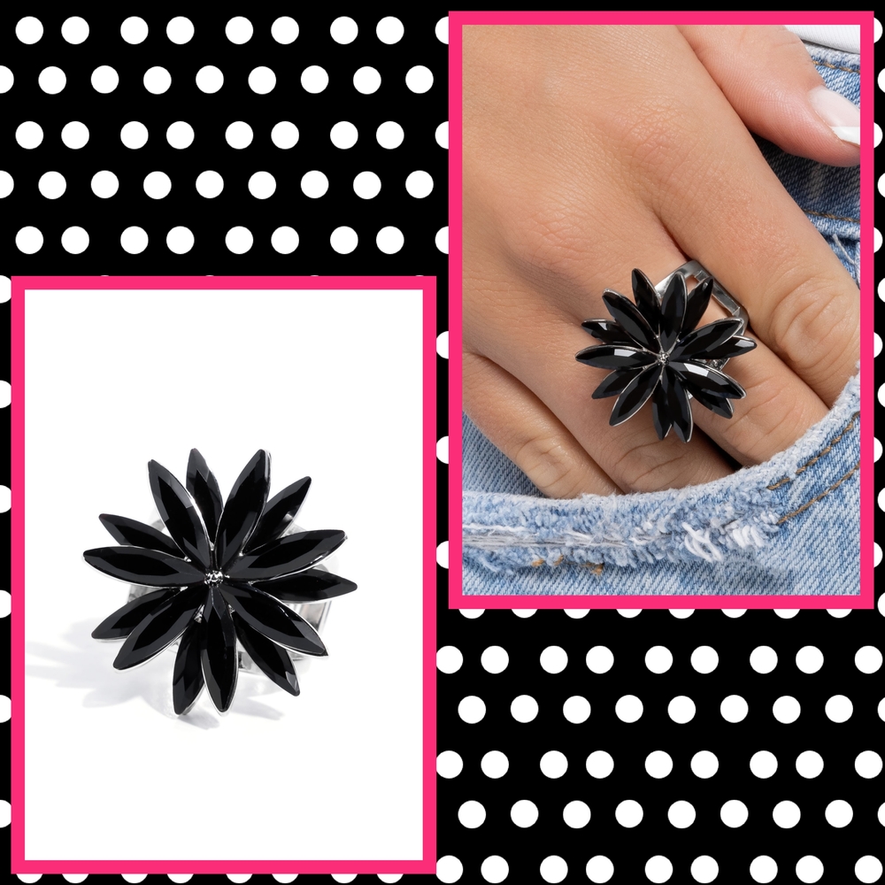 2/$10 Paparazzi Sophisticated Shine - Black Ring